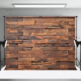 Aperturee - Wood Brick Wall Texture Backdrop For Photography